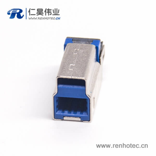 USB 3.0B公带铜壳短体1U''