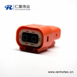 直式插头2芯高压连接器电流150A塑料绝缘体