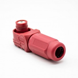 单芯大电流红色塑料连接器IP67弯式插头12mm单芯350A接线