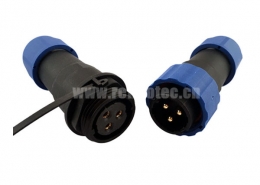 防水电缆航空插头SP21系列10芯户外连接器