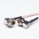 75Ω射频同轴电缆线材棕色RG179两头焊直角F头公头