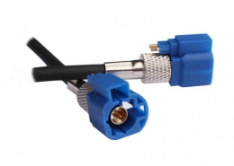LVDS线束供应商专供HSD6芯蓝色连接器公转公组装线1M