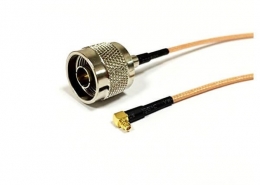 RF Cable 线RG316接N公头转MMCX弯公头