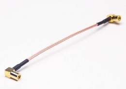 RF转换线SMB90度母转母接RG316线15CM