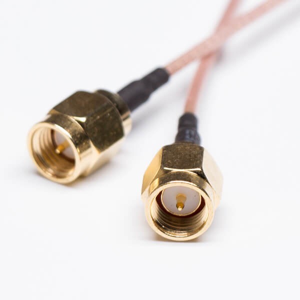 SMA公头射频线棕色线缆RG178两头焊SMA连接器