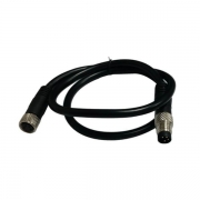 M8电缆插头注塑成型式直式4芯公插头转母插头接1米24AWG线