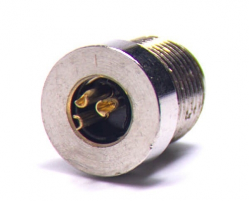 传感器M8连接器接线 A型板端前锁焊线式3芯母插座传感器
