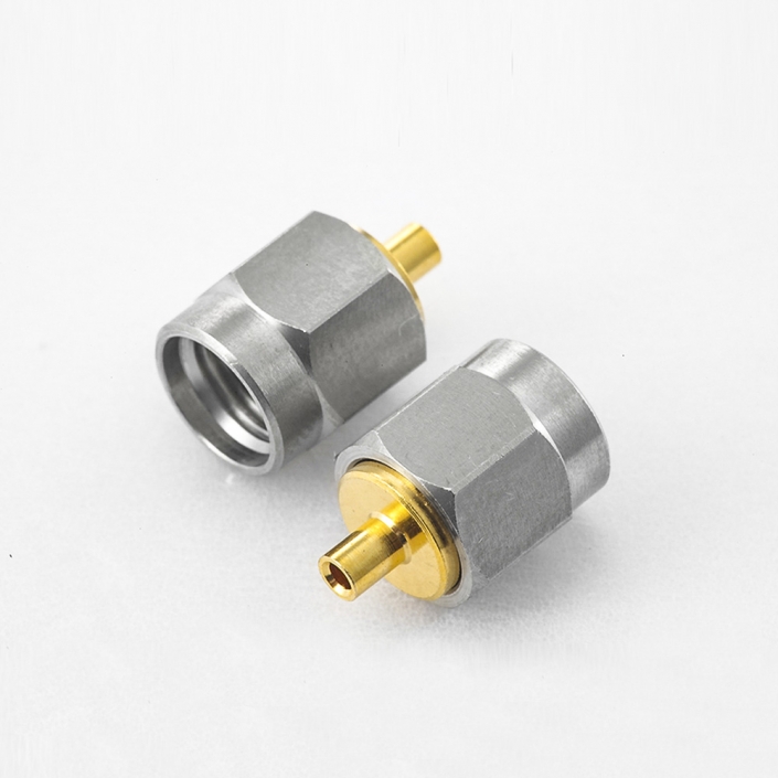 焊接型SMA连接器公头直式用于半柔性/半刚性-047