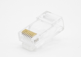 RJ45型网线插头不带屏蔽8芯直式用于CAT5Cat5ECat6Cat7Cat8