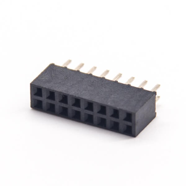 10pcs双排母2.54间距180度直插式单塑穿孔式插PCB板