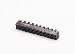 排针连接器弯式180度0.8×1.38PH2×30PIN母头双排贴板