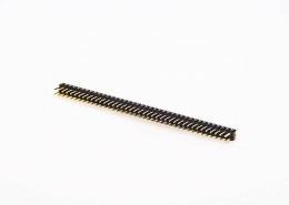 双排直式排针连接器80pin间距2.54mm单塑插板式