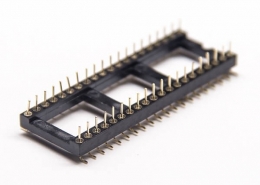 圆孔IC针双排贴板塑高3.0mm排针