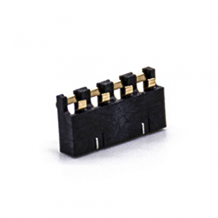 4P电池座连接器间距2.5MM接PCB板卧式电池接触片