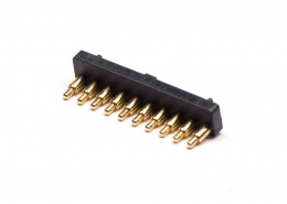 PogoPin探针式连接器多Pin型单排10芯普通单头间距2.2MM侧放式