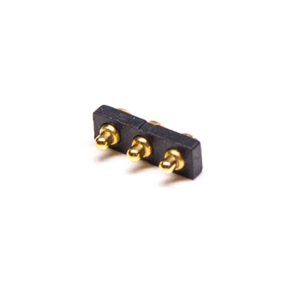 顶针连接器PogoPin单排普通单头系列3芯间距4MM侧放式R型