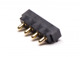 弹簧针焊接多Pin系列F型4芯2.5MM平放焊接式PogoPin连接器
