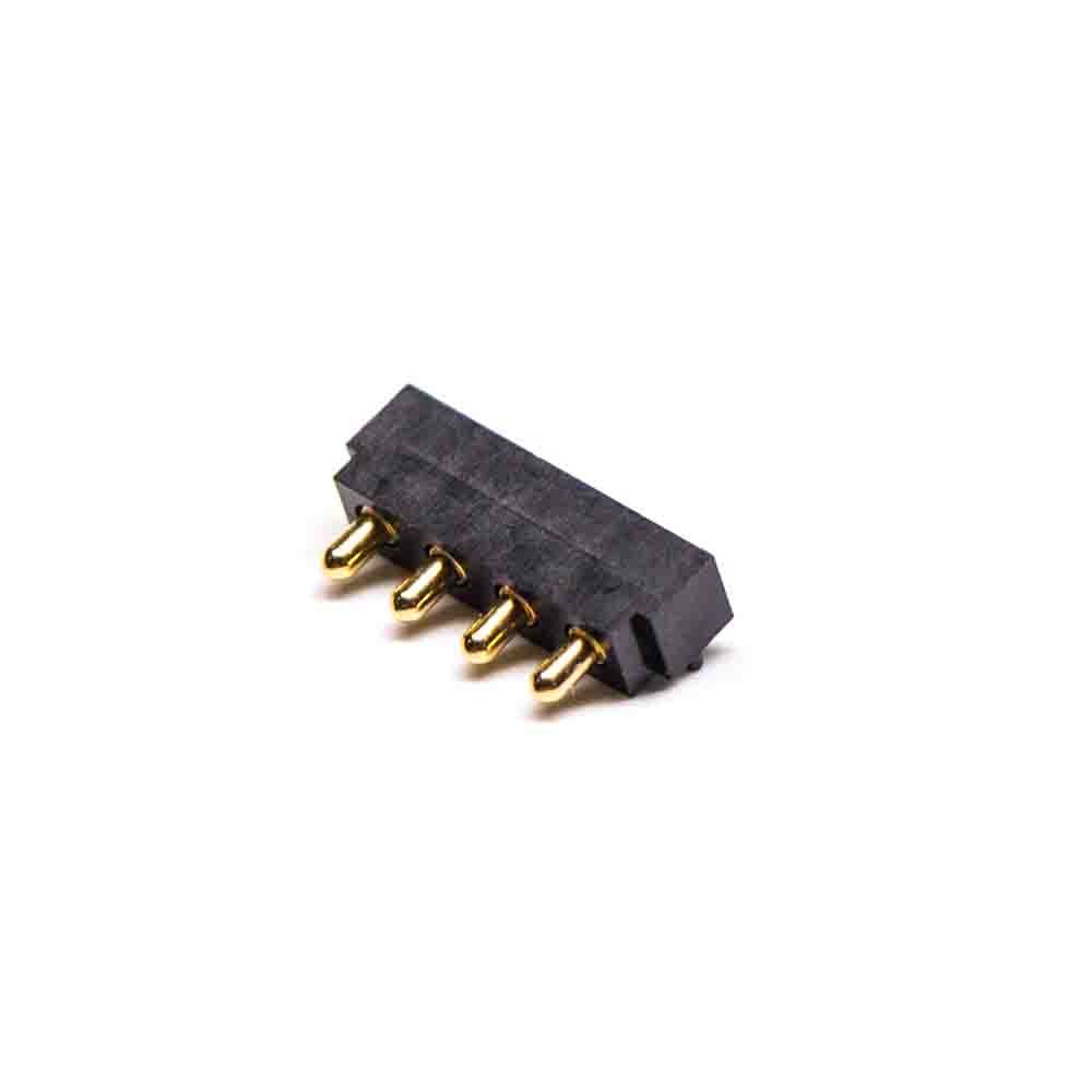 PogoPin连接器焊接4芯间距2.5MM多Pin系列F型平放式