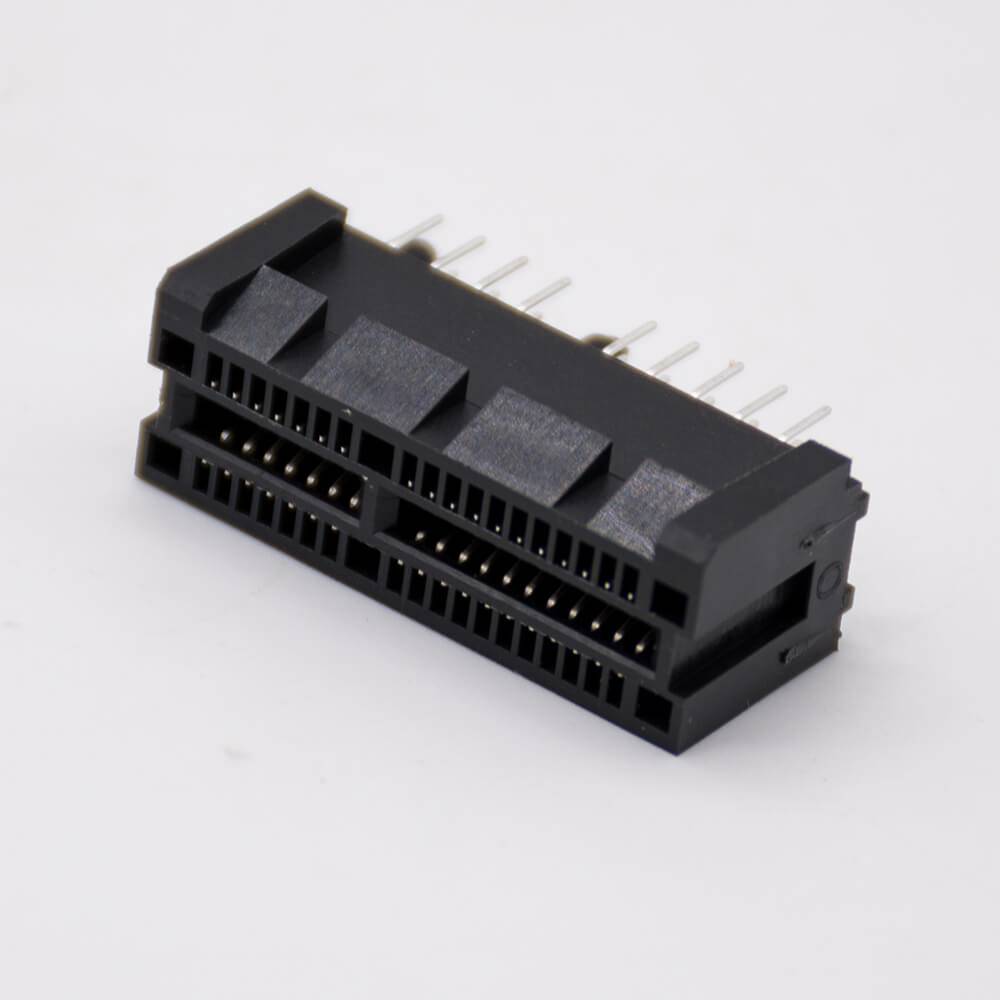PCIE板边连接器36芯1X导柱式插槽四排针插板连接器