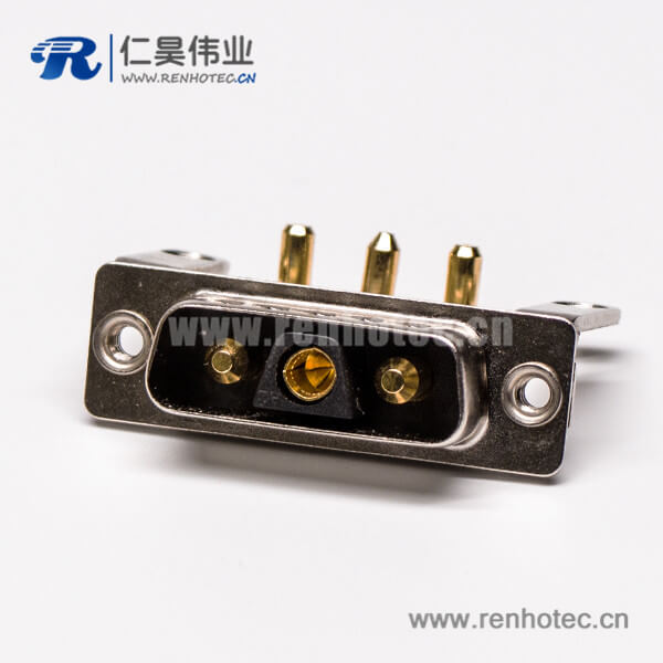 31 DB型大电流连接器3V3公座90°焊板 20A支架铆锁接PCB板