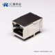 rj45单口网线接口8P8C 带灯带屏蔽接PCB板
