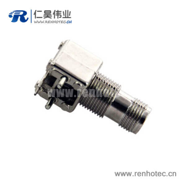 tnc射频连接器穿墙弯式母头pcb电路板安装