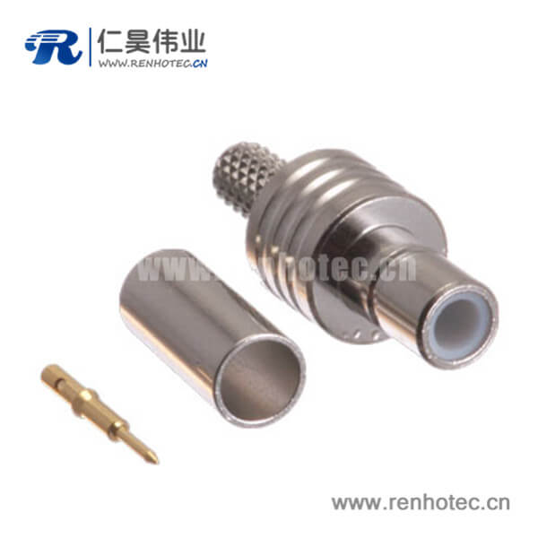 smb有线电视接头直式压接母头连接器接同轴线缆