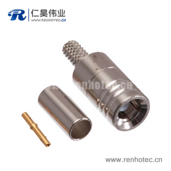 压接式smb连接器公头射频同轴连接器