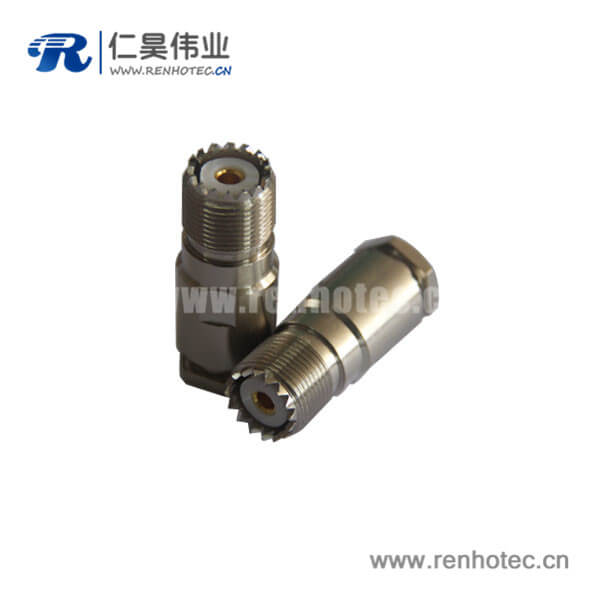 UHF连接器母头射频同轴连接线直式螺母连接