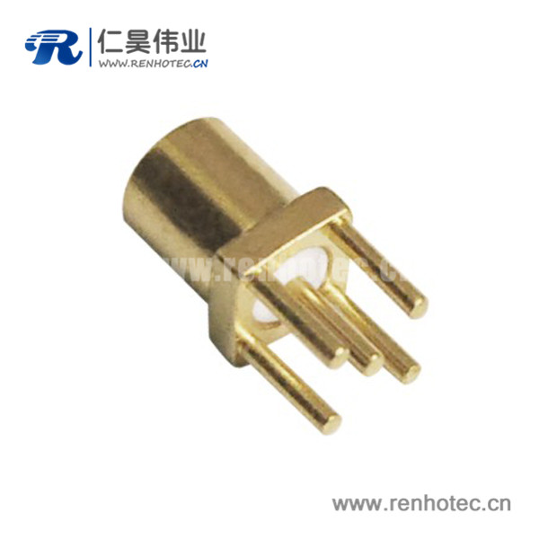 MCX连接器射频同轴直插式母头PCB板端