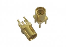 直插式镀金mmcx母头射频pcb连接器