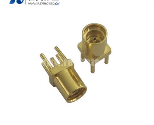 直插式镀金mmcx母头射频pcb连接器