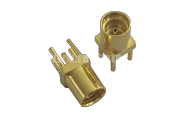 直插式镀金mmcx母头射频pcb连接器