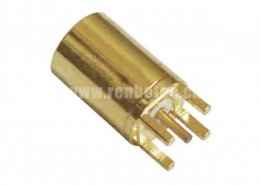 mmcx连接器镀金母头直插PCB板端