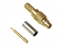 mmcx直式压接公头连接器接rf射频同轴线缆