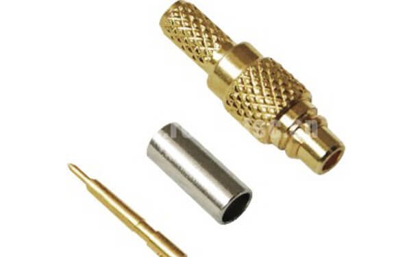 mmcx直式压接公头连接器接rf射频同轴线缆