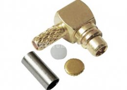 mmcx连接器公头弯式压接射频同轴线缆