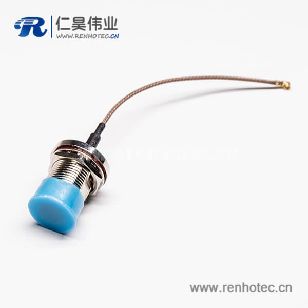 N射频同轴线直式180度母头穿墙式防水