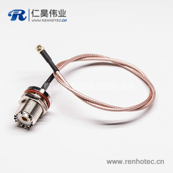 UHF接头直式穿墙式防水母头转MCX直公头组装线材