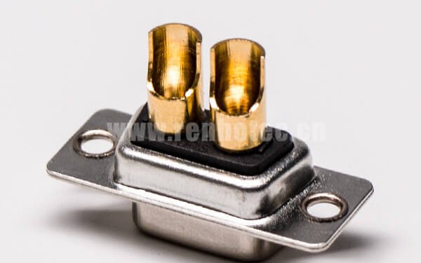 d sub焊接式2w2大电流直式光孔铆合母座接PCB板