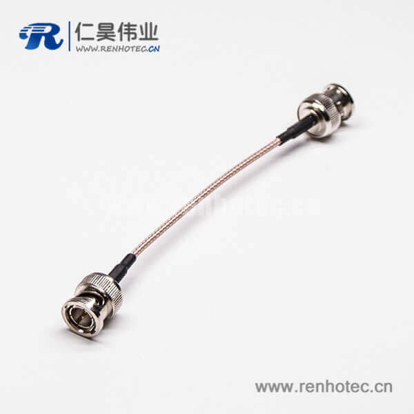 双BNC头同轴线直式公转接射频同轴线RG179