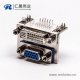 DVI接口与15针接口双胞胎蓝胶弯式母头接PCB板连接器