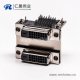 DVI24+1连接器双胞胎母头弯式鱼叉插PCB板连接器