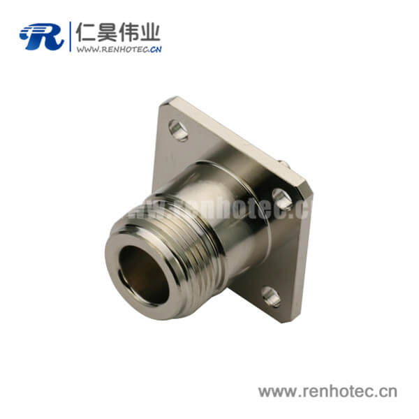 DOSIN-805-1031 n型连接器母头连接线缆RG316法兰盘4孔面板安装
