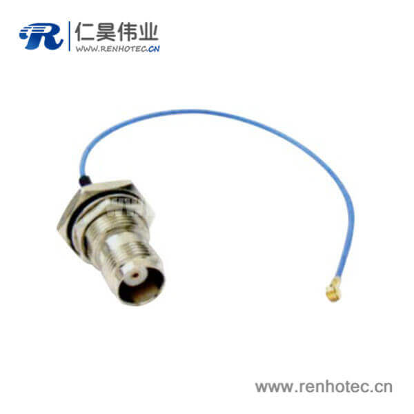 tnc穿墙母头接rg174射频同轴线材接ipex