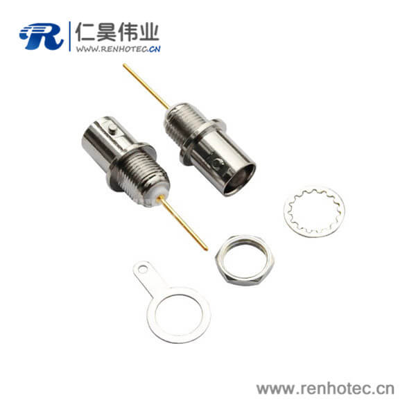 EB-001-0063 bnc单芯连接器直式穿墙锌合金射频同轴电缆