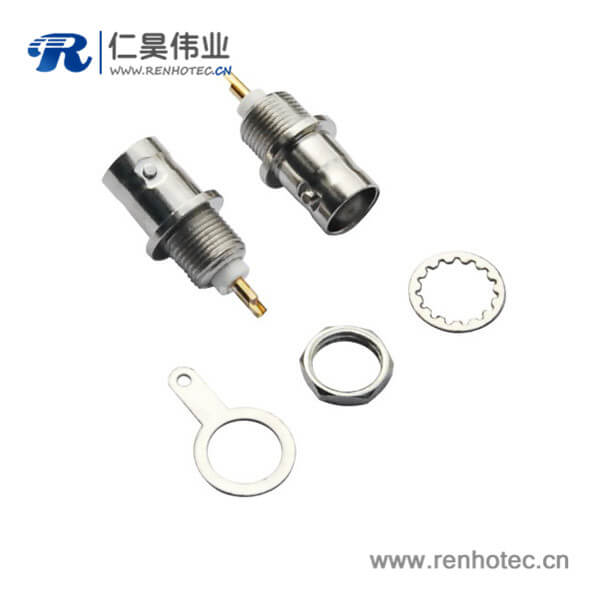EB-001-0066 直式穿墙BNC射频同轴连接器母头电缆
