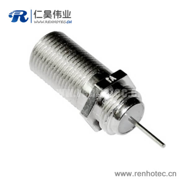 RHT-611-0026 F型连接器直式穿墙射频同轴接头面板安装