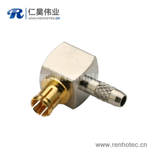 音频光纤连接线RG179 mcx射频同轴连接器弯式公头