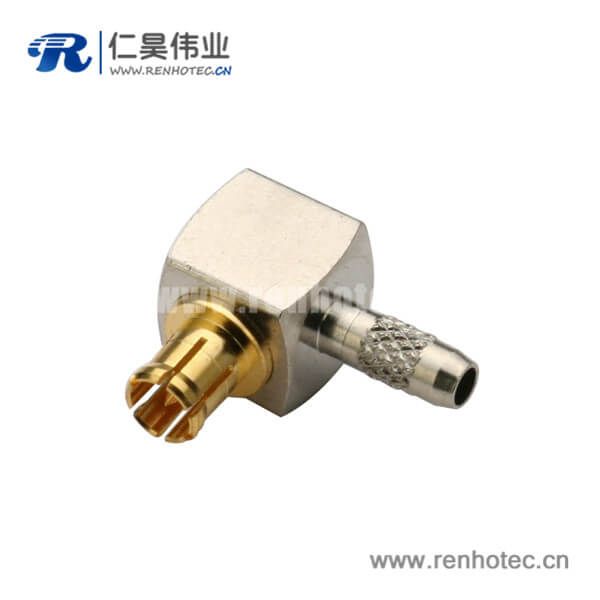 电视同轴电缆接头公头弯式压接RG179 mcx连接器